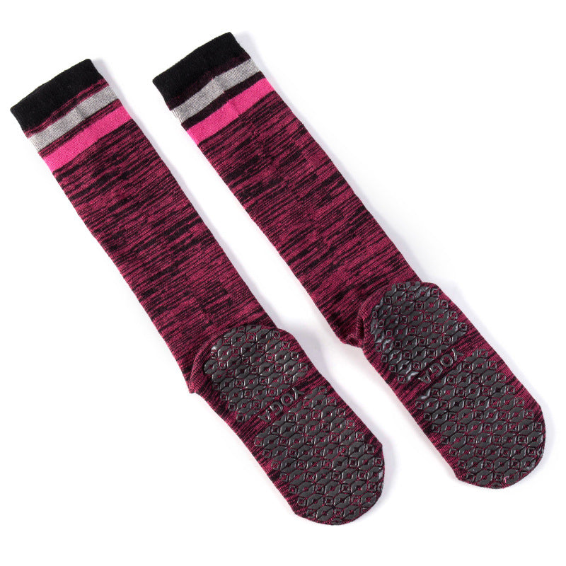 Hight Tube Blended Colour Yoga Sports Socks Rosy