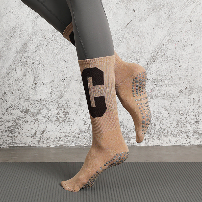 Fashion Yoga Sports Socks Khaki