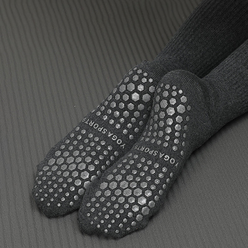 Crew Length Yoga Sports Socks With Environmental Grip Sole