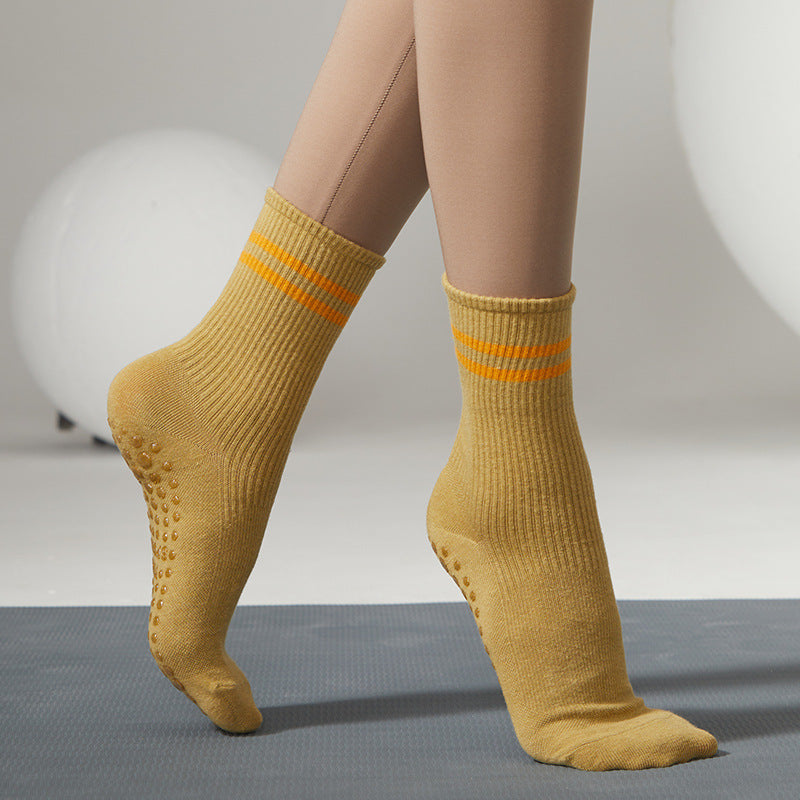 Fitness Grip Socks Khaki