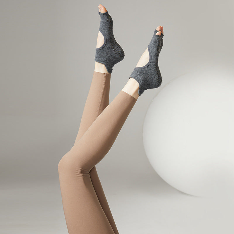 Non Slip Women Grip Socks Dark Grey