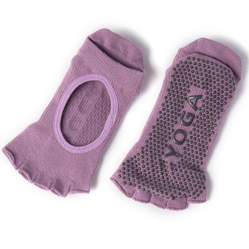 Non Slip Yoga Sports Socks Purple