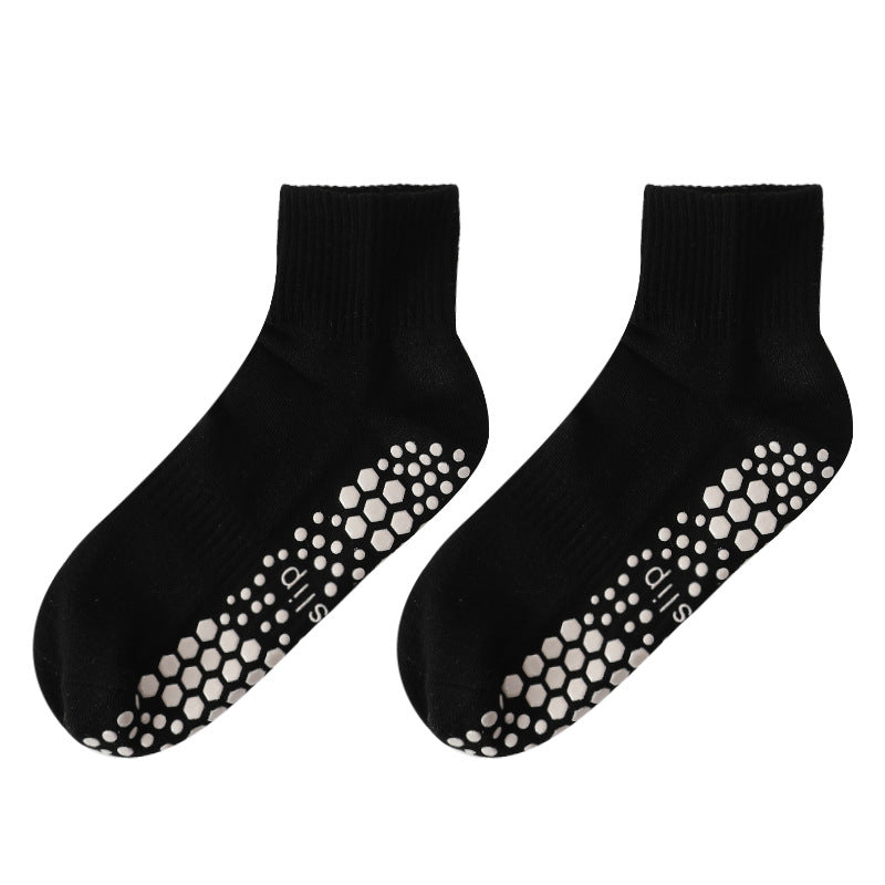Ankle Pilates Grip Socks White Black