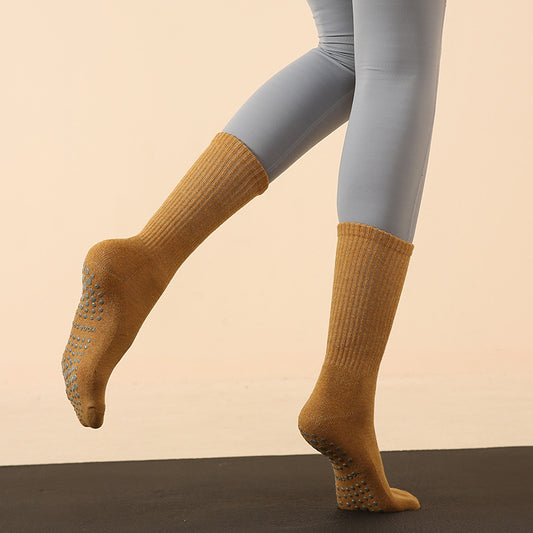 Sports Terry Crew Yoga Socks Ginger