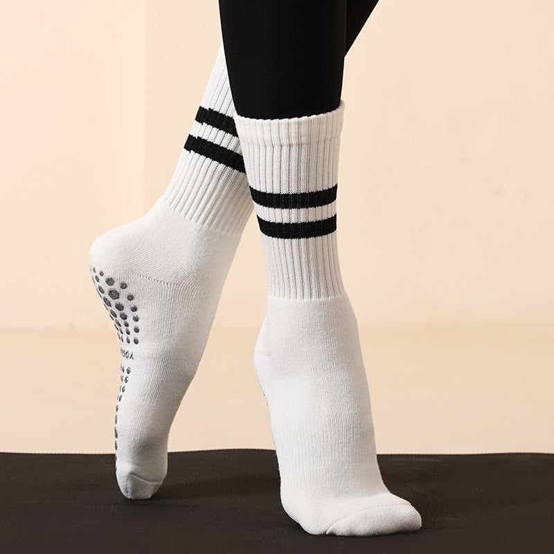 Crew Non Slip Yoga Socks-Ribbed Calf